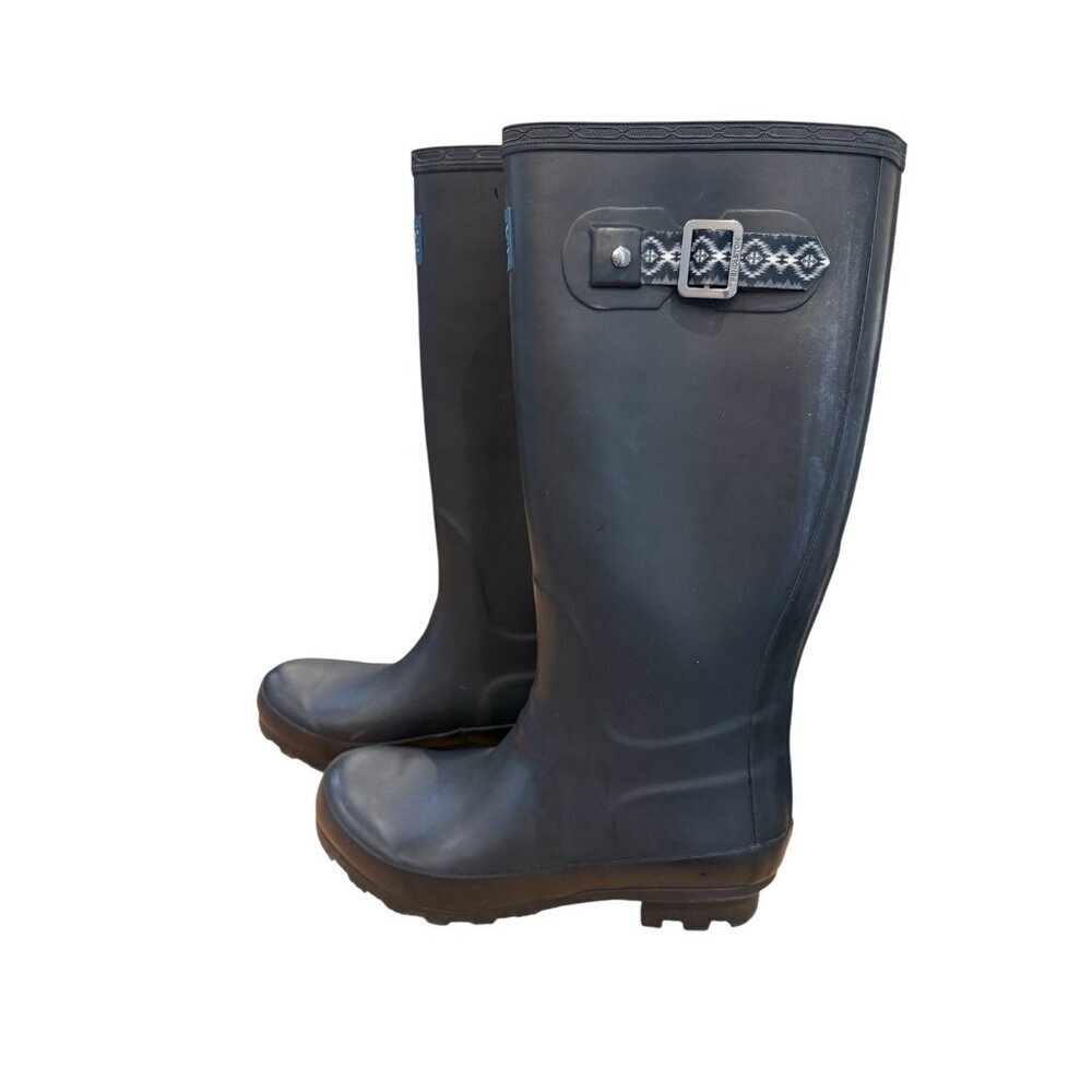 Pendelton Tall Classic Rubber Rain Boots With Buckle Womens Sz 6 Good Condition